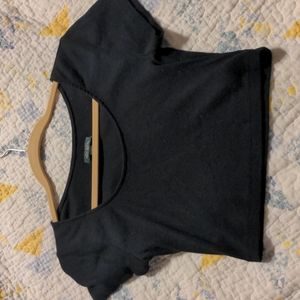 Black short crop top small wild fable